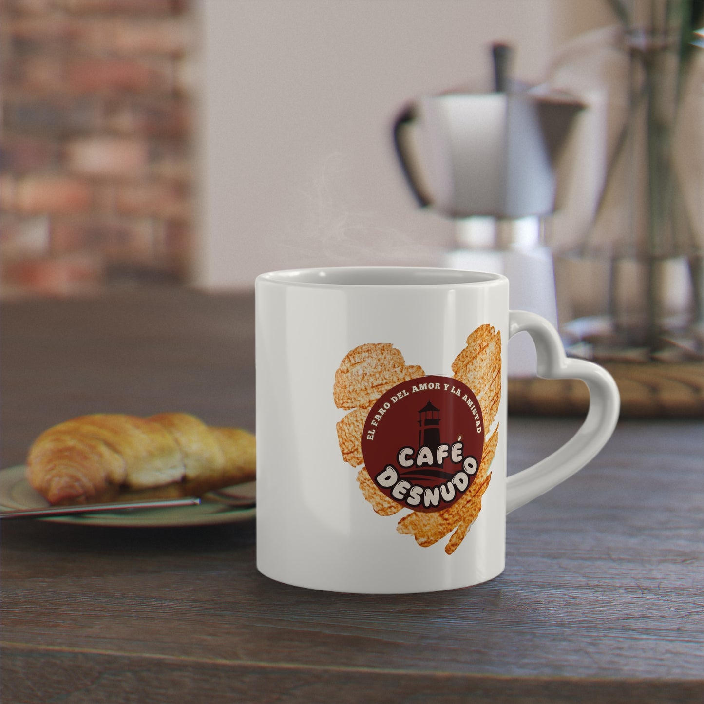 Taza con Asa en Forma de Corazón